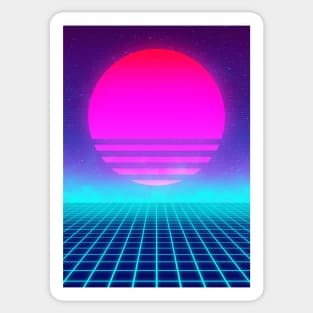 Outrun Background Sticker